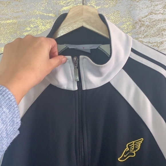 Nike athletic black/white mens warm-up/running jacket size M - Picture 4 of 16